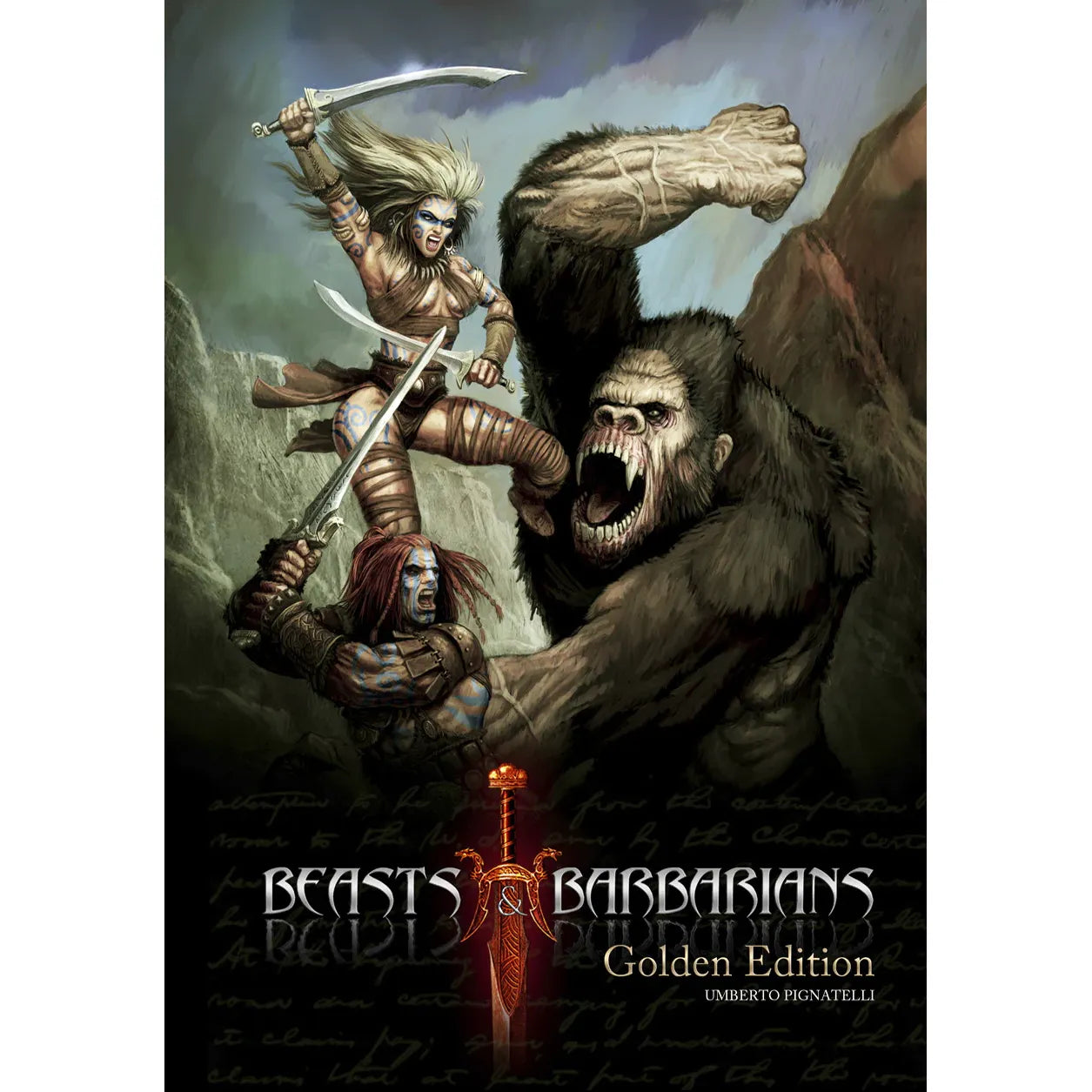 Beasts & Barbarians: Golden Edition RPG book by Studio 2 Publishing featuring fantasy artwork on the cover.