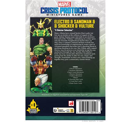 Marvel: Crisis Protocol - Electro, Sandman, Shocker, and Vulture - TCB Games & Collectibles