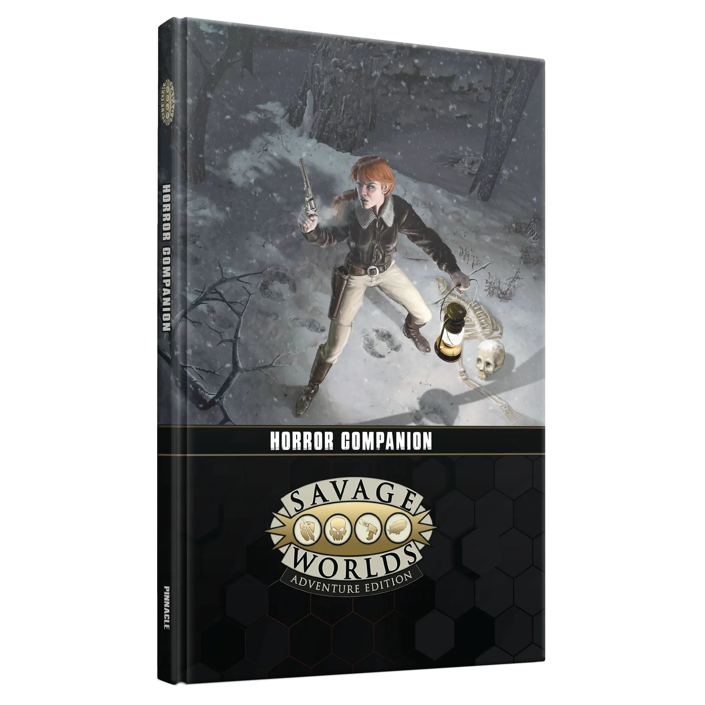 Savage Worlds Horror Companion core rulebook RPG by Studio 2 Publishing, featuring dark horror-themed book cover with illustrations.