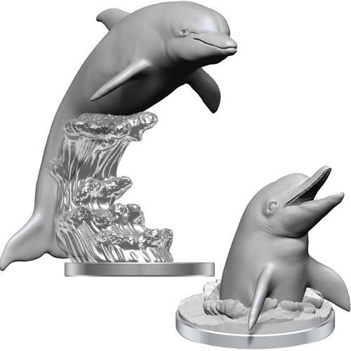 D&D: Wizkids Deep Cuts Unpainted Miniatures - W14 Dolphins - TCB Games & Collectibles