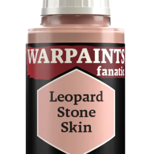 The Army Painter Warpaints Fanatic Leopard Stone Skin acrylic paint in 18ml bottle, showing the textured paint surface.