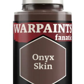 The Army Painter Warpaints Fanatic acrylic paint in Onyx Skin, 18ml bottle, with black and skin tone pigments.