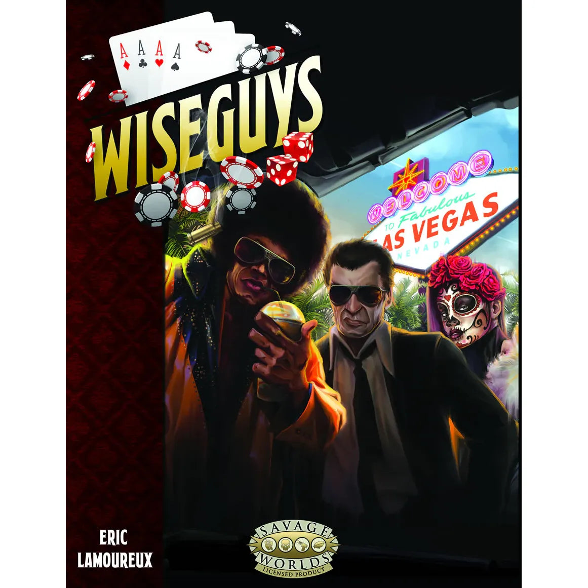 Cover image of "Wiseguys: The Savage Guide to Organized Crime" RPG book by Studio 2 Publishing, showcasing the book's artwork.