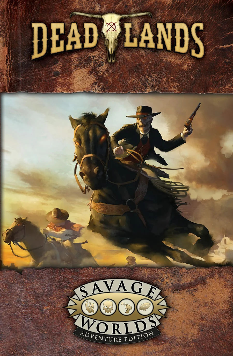 Deadlands: The Weird West core rulebook by Studio 2 Publishing, featuring illustrated cover art for the SWADE RPG.