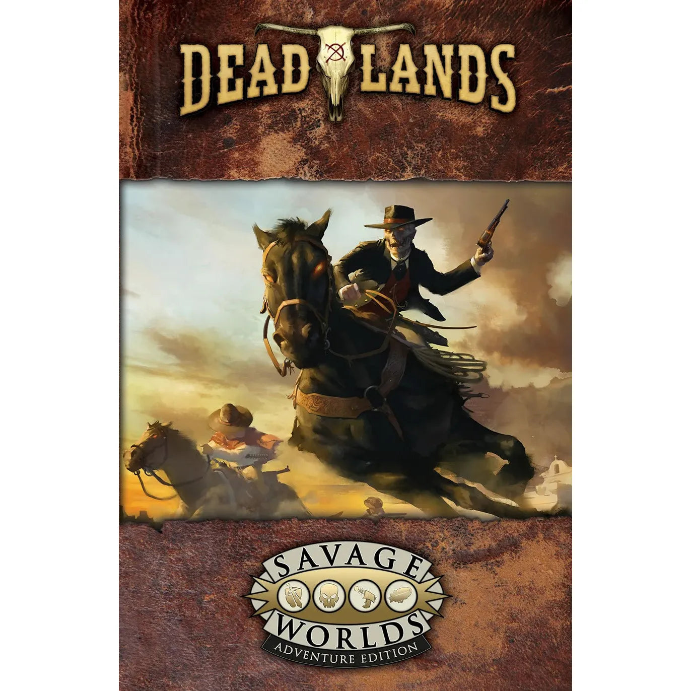 Deadlands: The Weird West core rulebook by Studio 2 Publishing, featuring illustrated cover art for the SWADE RPG.