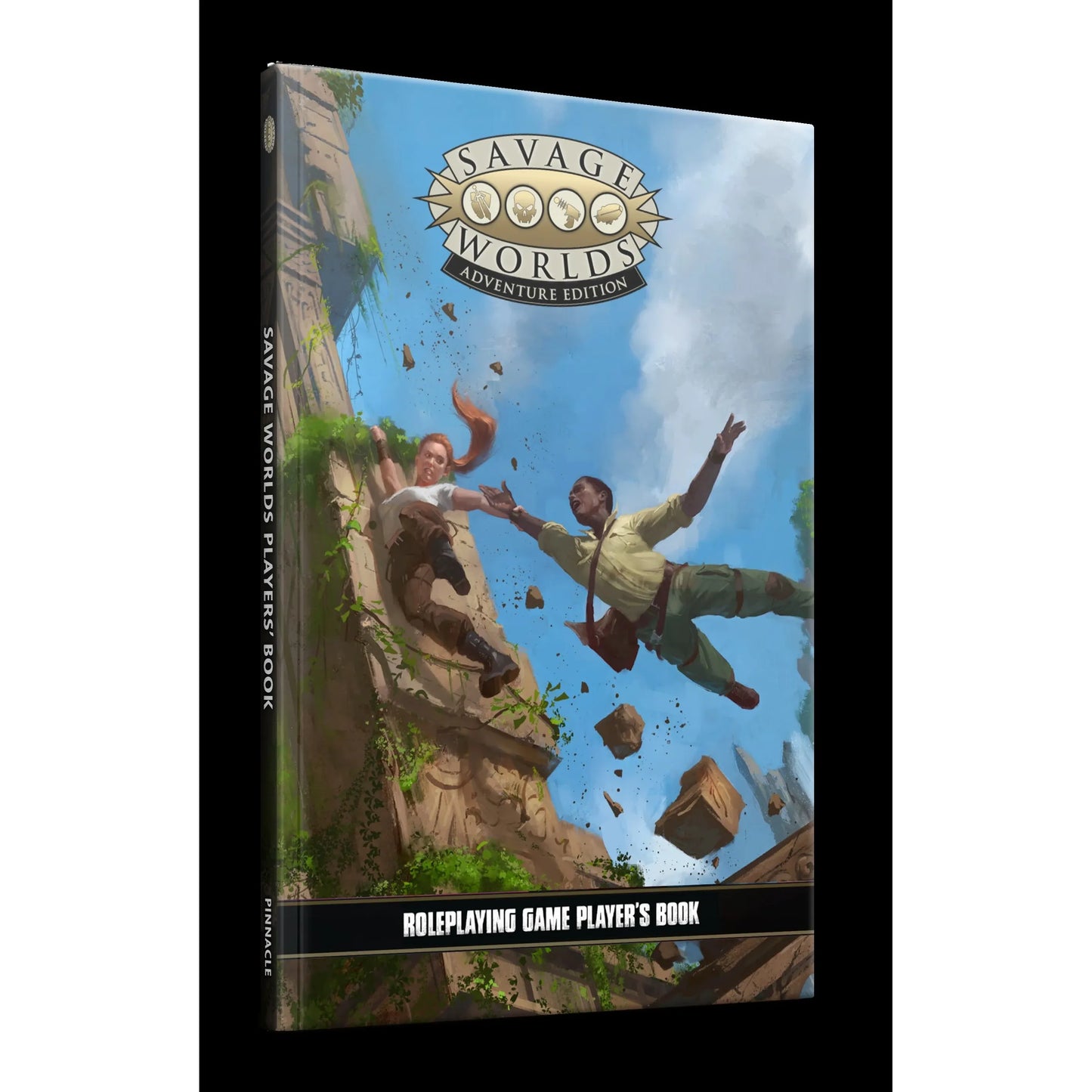 Savage Worlds Adventure Edition Player's Book RPG by Studio 2 Publishing, featuring colorful cover art and game content pages