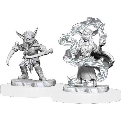 D&D: Critical Role Unpainted Miniatures - W01 Goblin Female Sorceror & Rogue - TCB Games & Collectibles