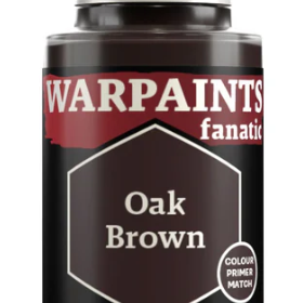 The Army Painter Warpaints Fanatic acrylic paint in Oak Brown, 18ml bottle, for miniature painting and model detailing.