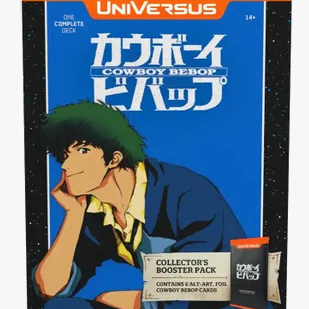 Universus Challenger Series Cowboy Bebop collectible figure featuring Spike Spiegel in casual attire, detailed character design.
