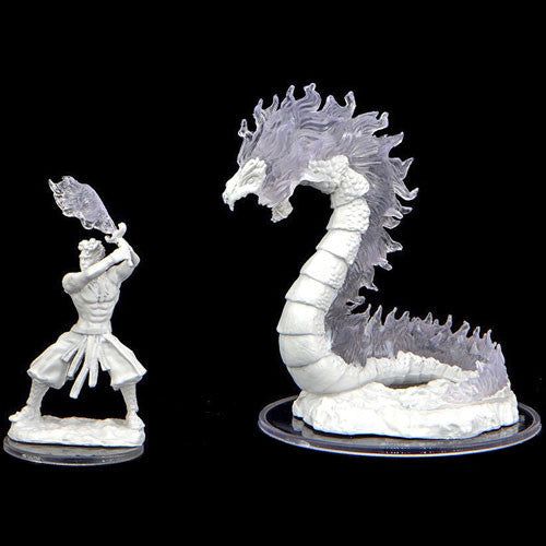 D&D: Critical Role Unpainted Miniatures - W02 Ashari Firetamer & Inferno Serpent
