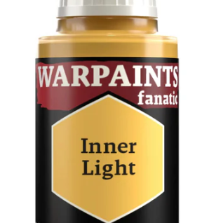 The Army Painter Warpaints Fanatic Inner Light acrylic paint in 18ml bottle, vibrant light yellow color for miniature painting.