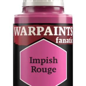 The Army Painter Warpaints Fanatic acrylic paint bottle labeled Impish Rouge, 18ml, with red-orange color visible in the image.