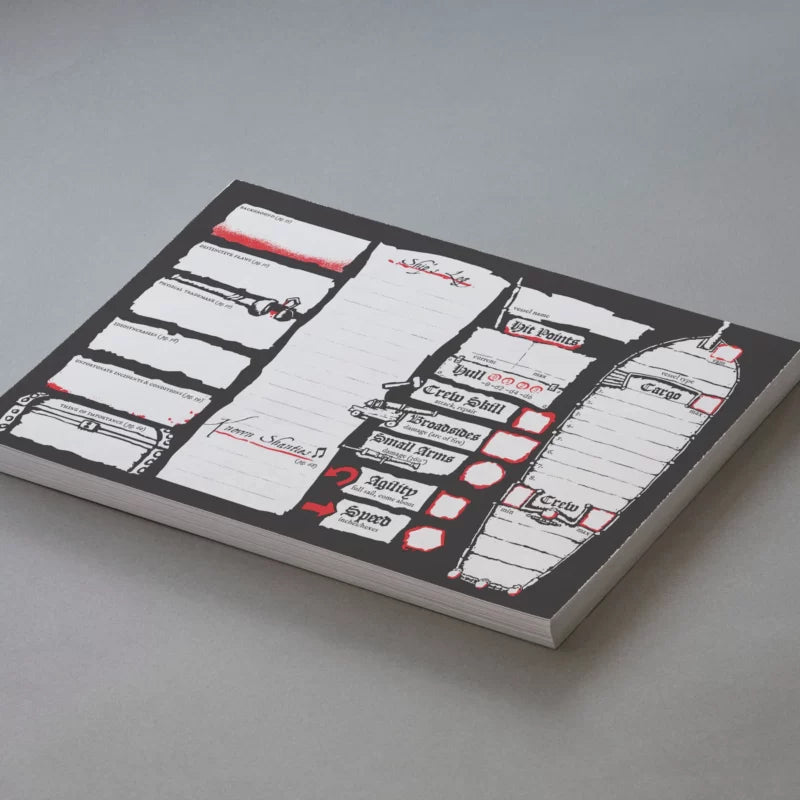 Pirate Borg RPG: Character & Ship Sheet Pad - TCB Games & Collectibles