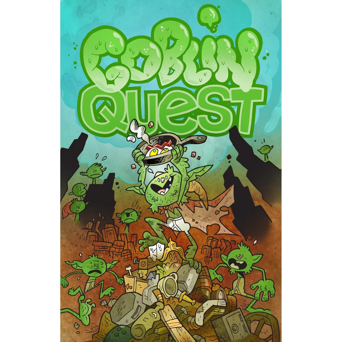 Studio 2 Publishing Goblin Quest RPG book with colorful cover art and fantasy illustrations.
