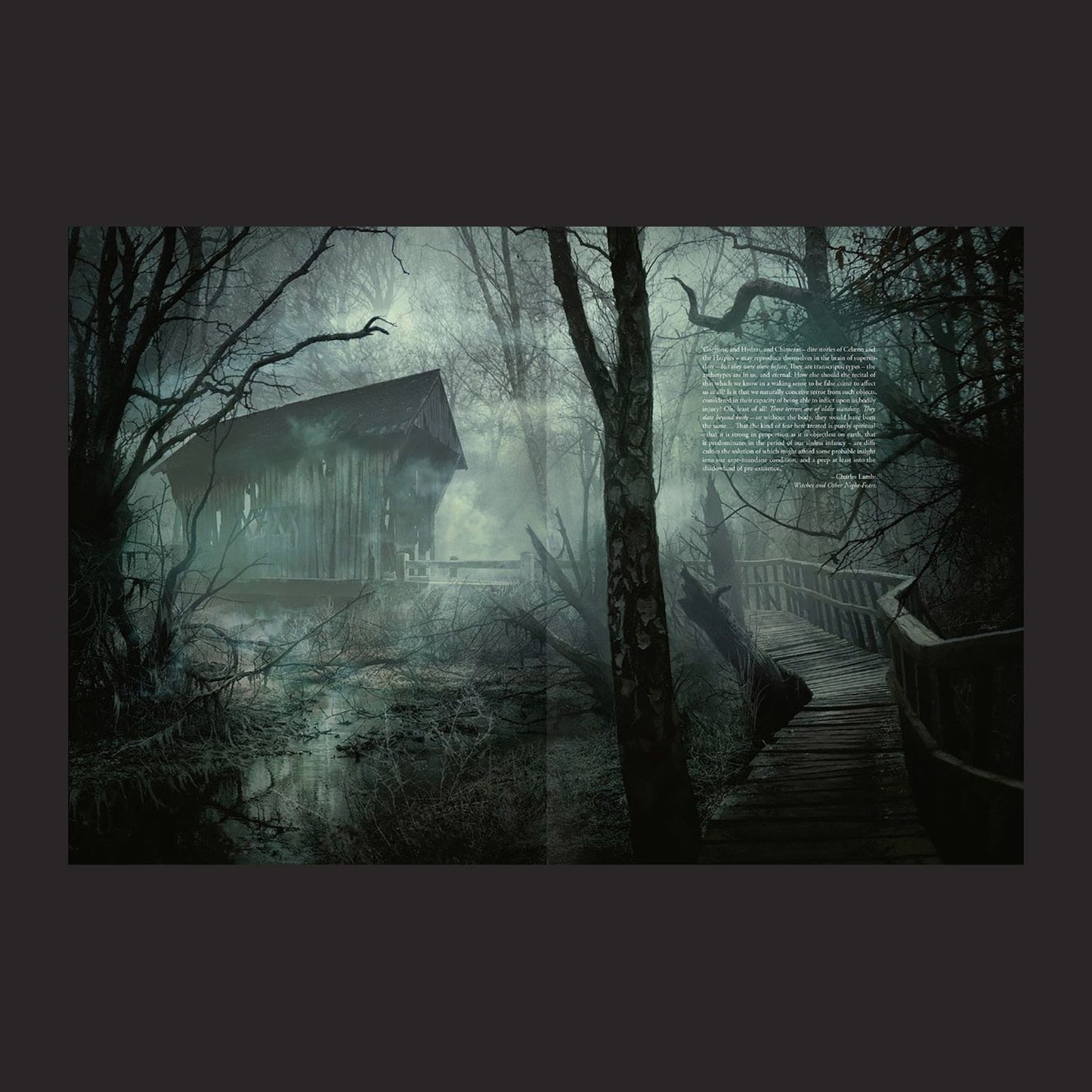 Illustrated copy of The Call of Cthulhu: The Dunwich Horror book by Free League Publishing, featuring artwork by Baranger.