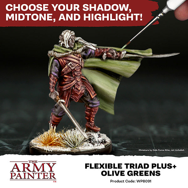 Warpaint Fanatic: Flexible Triad PLUS+ Set- Olive Greens