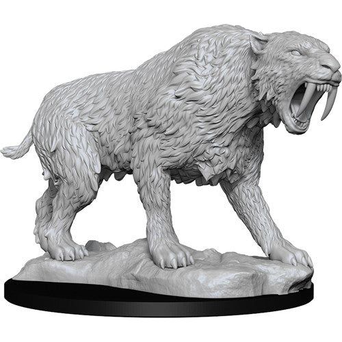 D&D: Wizkids Deep Cuts Unpainted Miniatures - W14 Saber-Toothed Tiger - TCB Games & Collectibles