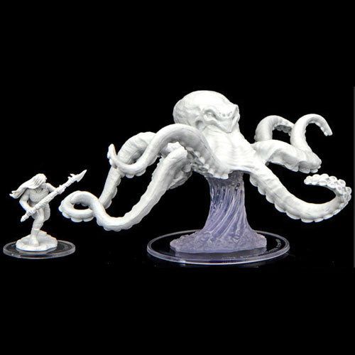 D&D: Critical Role Unpainted Miniatures - W02 Ashari Waverider & Octopus - TCB Games & Collectibles