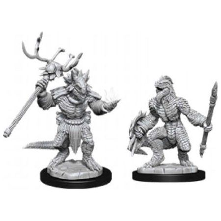 D&D: Nolzur's Marvelous Unpainted Miniatures - W12 Lizardfolk & Lizardfolk Shaman - TCB Games & Collectibles