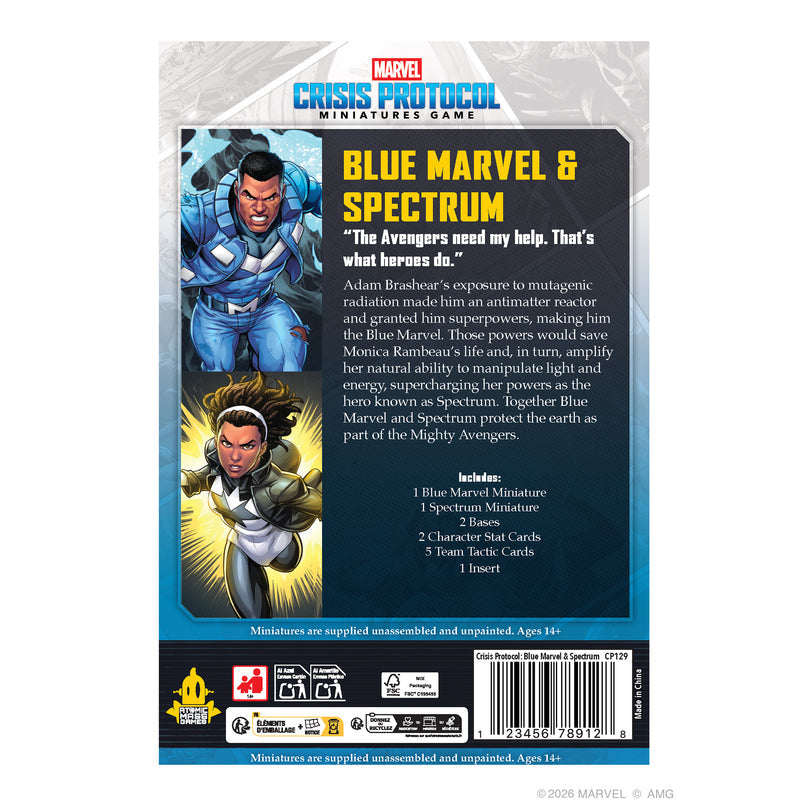 Marvel: Crisis Protocol - Blue Marvel & Spectrum (Pre-Order - Releases 1/9/26) - TCB Games & Collectibles