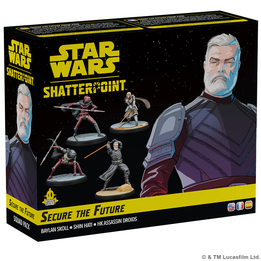 Atomic Mass Star Wars Shatterpoint "Secure the Future" squad pack, featuring detailed miniatures from the upcoming release.