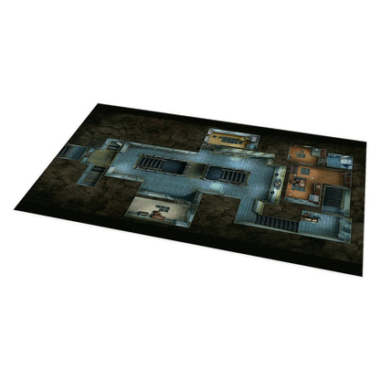 Modiphius Fallout: The Roleplaying Game Map Pack 1 Vault, detailed map for gameplay, showing vault layout and design.