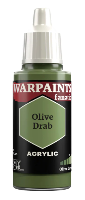 THE ARMY PAINTER: WARPAINTS FANATIC: ACRYLIC: OLIVE DRAB (18ml)