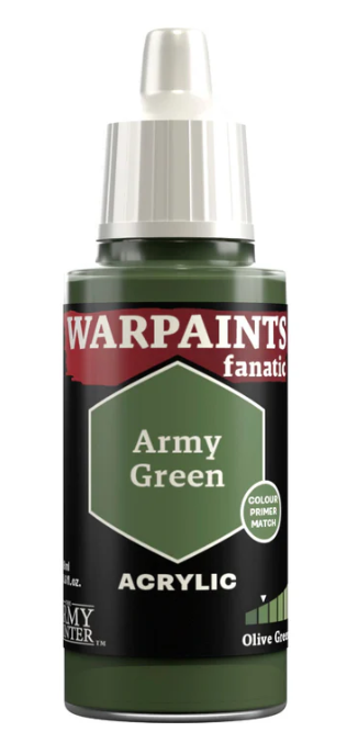 THE ARMY PAINTER: WARPAINTS FANATIC: ACRYLIC: ARMY GREEN (18ml)