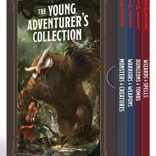 D&D Young Adventurers Collection Box Set 1 RPG by Penguin Random House featuring colorful game book illustrations and character artwork.