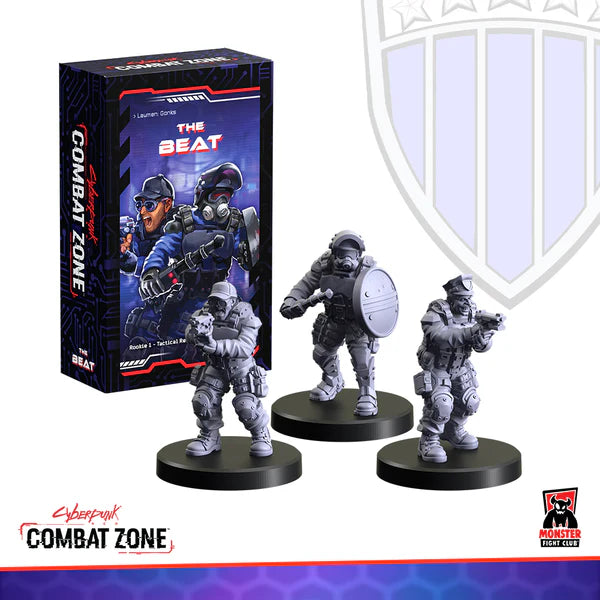 Monster Fight Club Combat Zone: The Beat Lawmen Gonks action figure standing with detailed police costume and accessories.