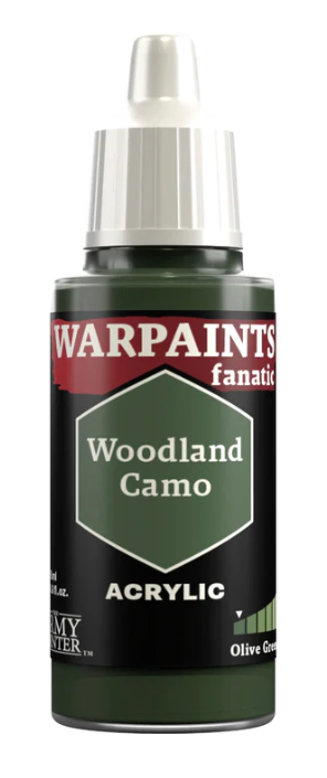 THE ARMY PAINTER: WARPAINTS FANATIC: ACRYLIC: WOODLAND CAMO (18ml)