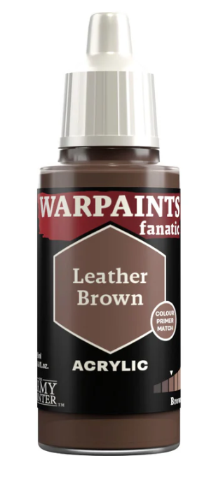 THE ARMY PAINTER: WARPAINTS FANATIC: ACRYLIC: LEATHER BROWN (18ml)