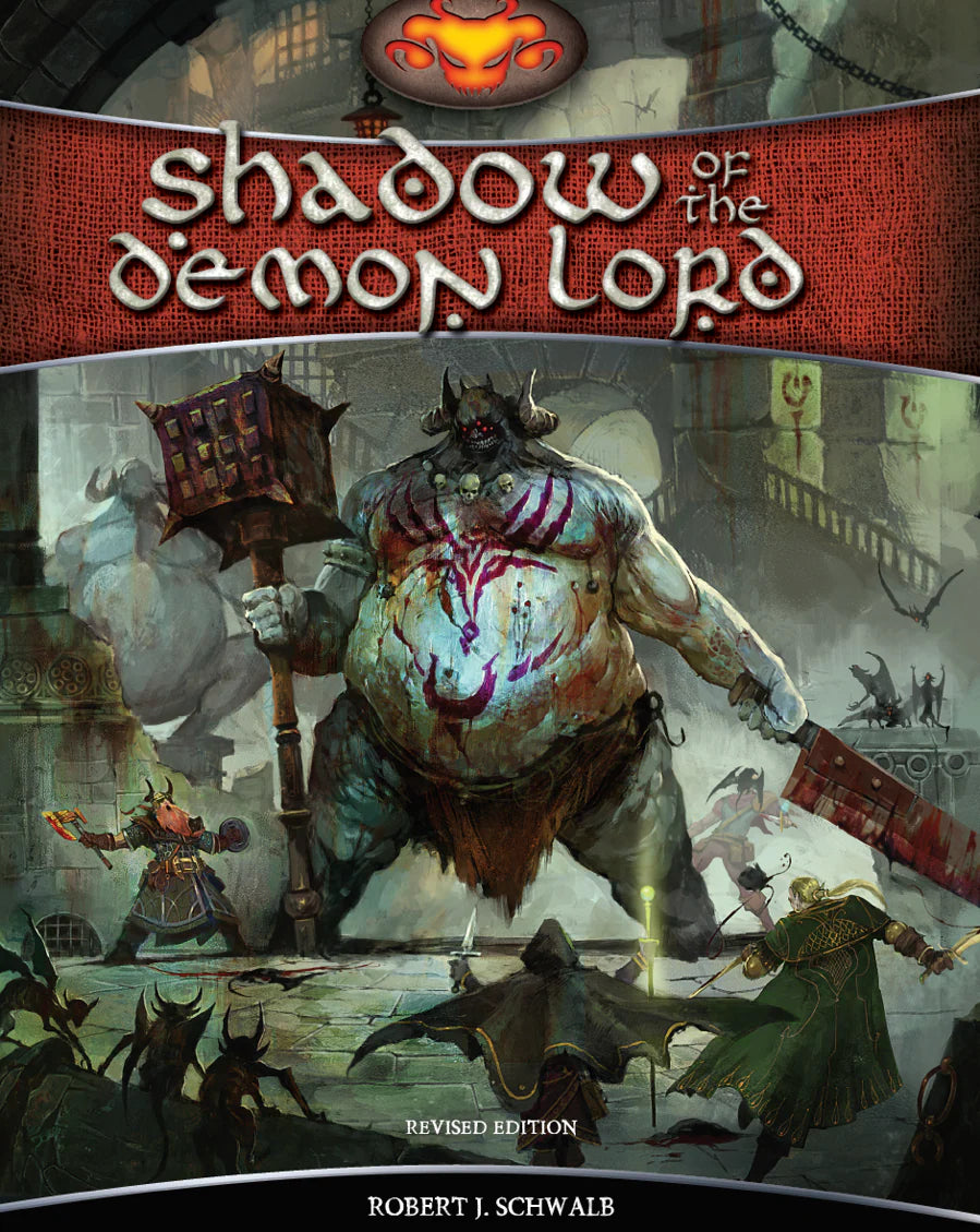 Shadow of the Demon Lord: Core Book RPG by Studio 2 Publishing, featuring detailed cover art of the revised edition tabletop game book.