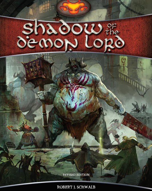 Shadow of the Demon Lord: Core Book RPG by Studio 2 Publishing, featuring detailed cover art of the revised edition tabletop game book.