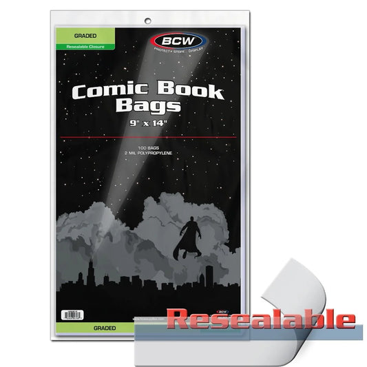 Resealable Bag for Graded Comics - 9 X 14