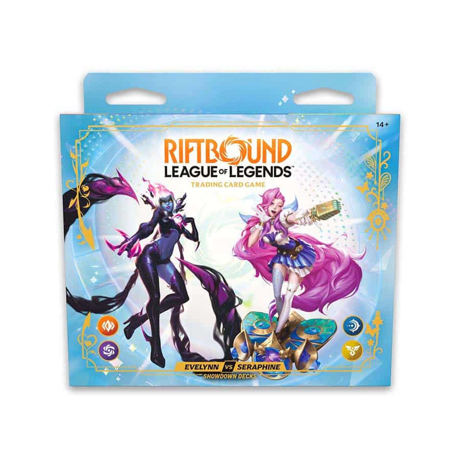Riftbound TCG: Set 5 Radiance Showdown Deck - Evelynn vs Seraphine (Ships insured no later than 10/23/2026)