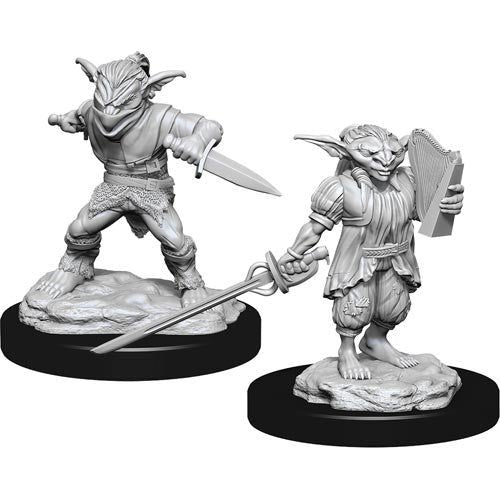 D&D: Nolzur's Marvelous Unpainted Miniatures - W15 Male Goblin Rogue & Female Goblin Bard