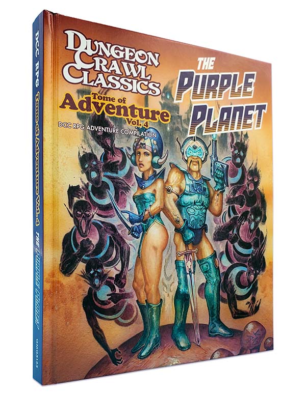 DCC Tome of Adventure vol. 4 Purple Planet RPG book by Goodman Games with colorful cover art and detailed illustrations.