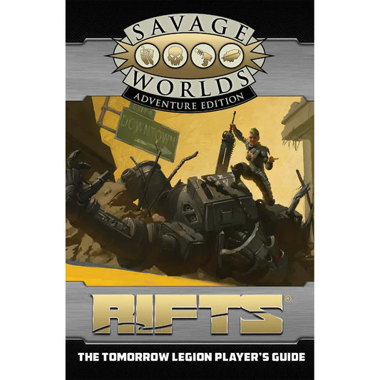 Savage Worlds Rifts Tomorrow Legion Player's Guide book by Studio 2 Publishing, showing the cover with game artwork.