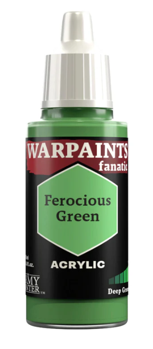 THE ARMY PAINTER: WARPAINTS FANATIC: ACRYLIC: FEROCIOUS GREEN (18ml)
