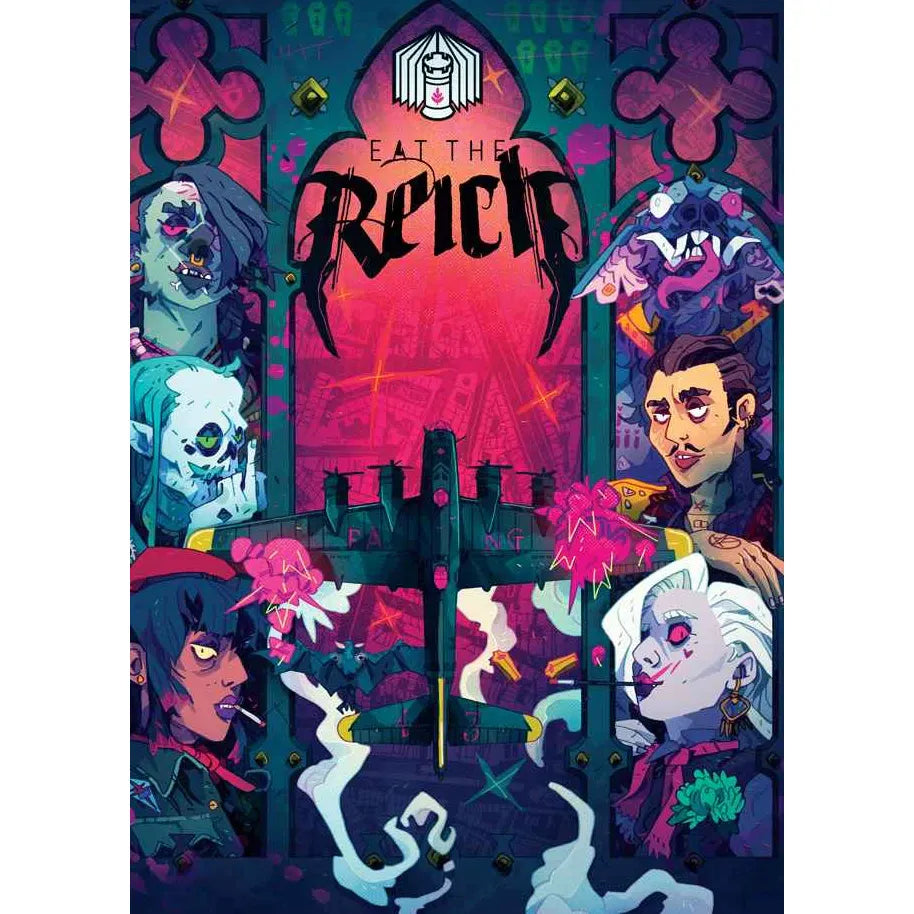 Eat the Reich RPG character sheets and map packs book by Studio 2 Publishing, featuring detailed game sheets and map illustrations.