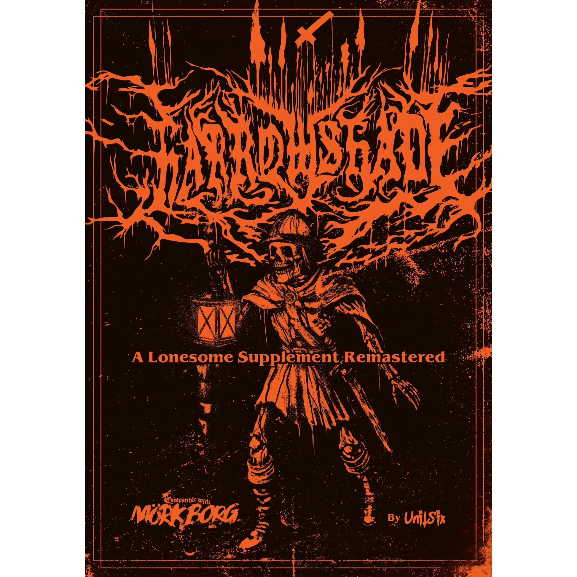 Harrowshade Solo RPG book by Studio 2 Publishing featuring dark fantasy artwork and rugged black cover design.