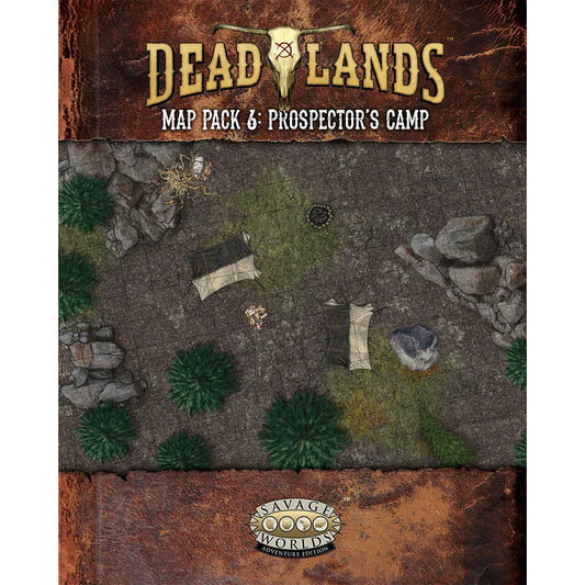 Deadlands RPG The Weird West Map Pack 6 Prospector's Camp book by Studio 2 Publishing showing detailed map illustration