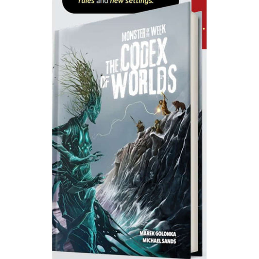 Cover of Monster of the Week RPG: The Codex of Worlds by Evil Hat Productions, featuring artwork and title text.