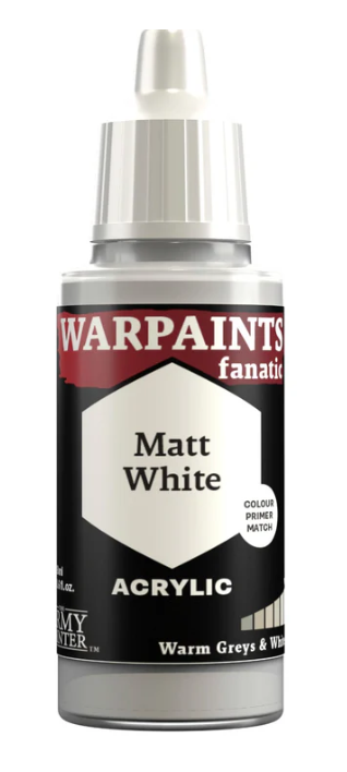 THE ARMY PAINTER: WARPAINTS FANATIC: ACRYLIC: MATTE WHITE (18ml)