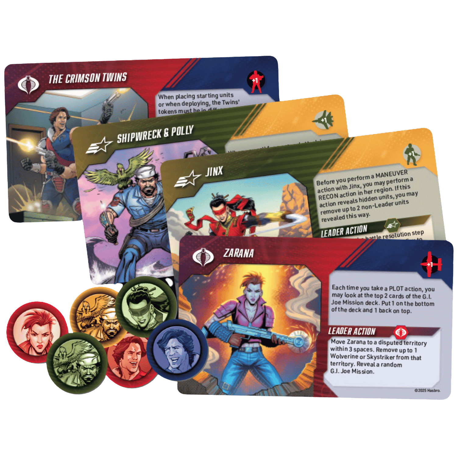 Risk G.I. Joe Special Missions Leader Bonus Pack gaming supplies including game pieces and cards by Renegade Game Studios.