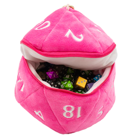 D20 Plush Dice Bags