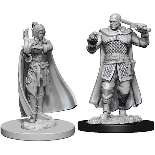 D&D: Nolzur's Marvelous Unpainted Miniatures - W08 Human Ranger & Moon Elf Sorceror