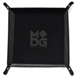Velvet Folding Dice Tray w/ Leather Backing 10" x 10" - TCB Games & Collectibles