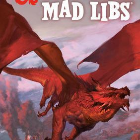 Dungeons & Dragons Mad Libs book by Penguin Random House featuring colorful cover with fantasy-themed illustrations.